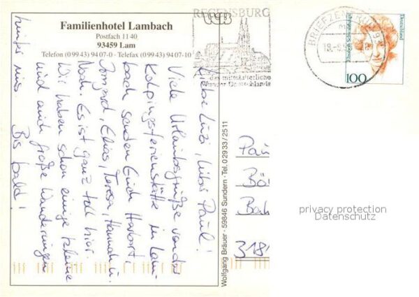 Lam Oberpfalz Fliegeraufnahme Familienhotel Lambach – Bild 2