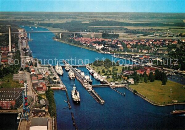 Holtenau Kiel Fliegeraufnahme Schleusen Hochbrücken