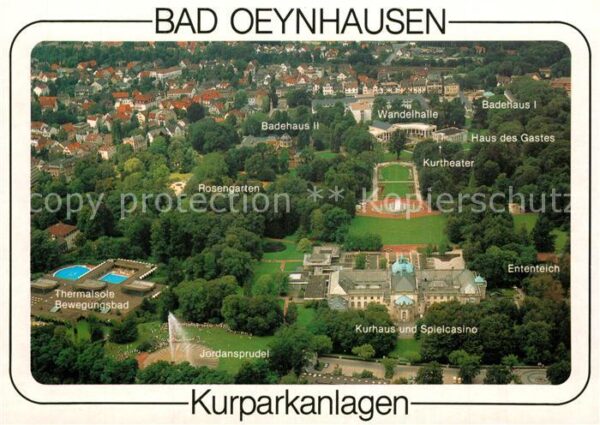 Bad Oeynhausen Fliegeraufnahme Kurparkanlagen