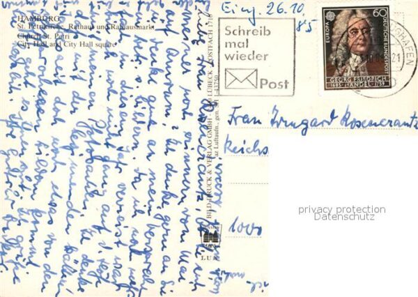 Hamburg Fliegeraufnahme Peterskirche Rathaus Ra – Bild 2