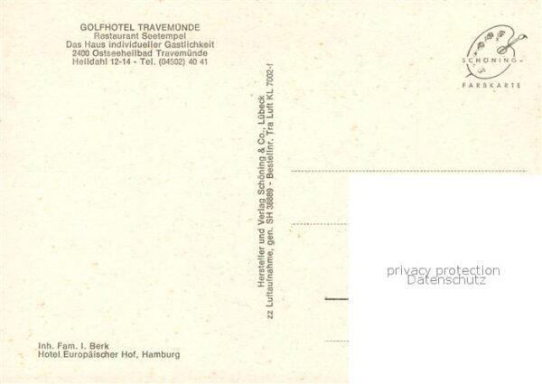 Travemuende Ostseebad Fliegeraufnahme Golfhotel – Bild 2