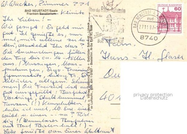 Bad Neustadt Fliegeraufnahme Frankensanatorium – Bild 2