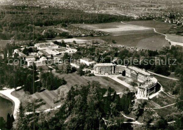 Wilhelmshoehe Kassel Fliegeraufnahme Schloss Gewächshaus Sch