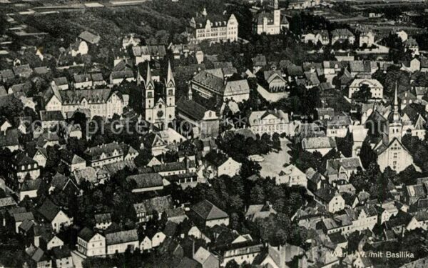 Werl Westfalen Stadtbild mit Basilika Fliegeraufnahme