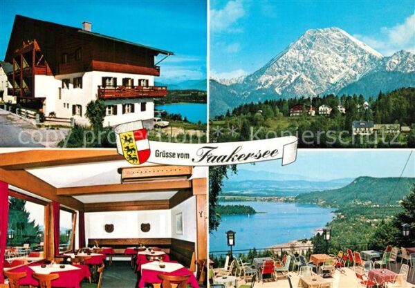 Oberaichwald Finkenstein Terrassencafe Pension Faakersee Alpenpa
