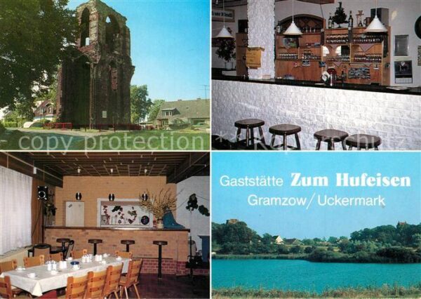 Gramzow Uckermark Klosterruine Gaststätte Zum Hufeisen Sa