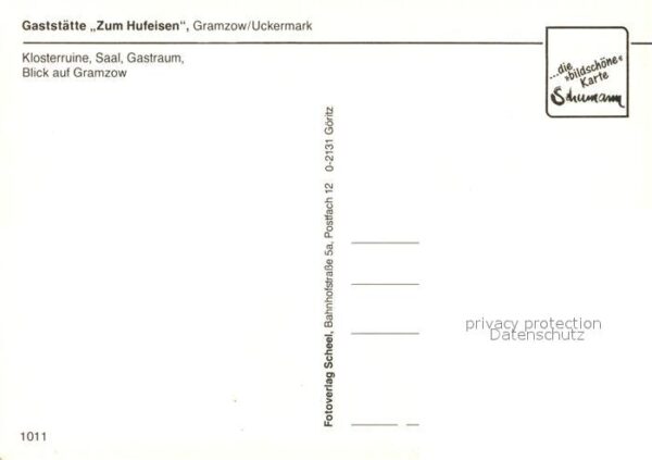 Gramzow Uckermark Klosterruine Gaststätte Zum Hufeisen Sa – Bild 2