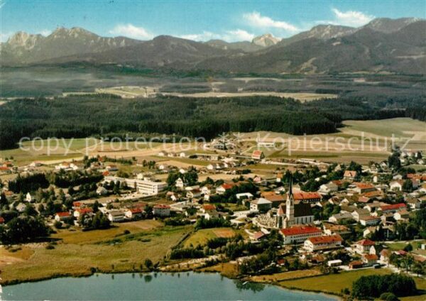 Obing Alpenpanorama Fliegeraufnahme