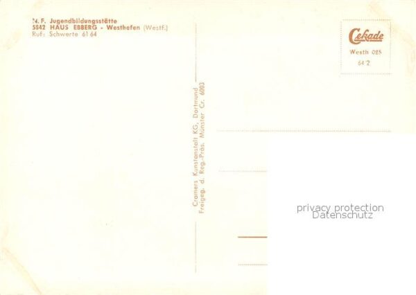 Westhofen Westfalen Jugendbildungsstätte Haus Ebberg Fliege – Bild 2
