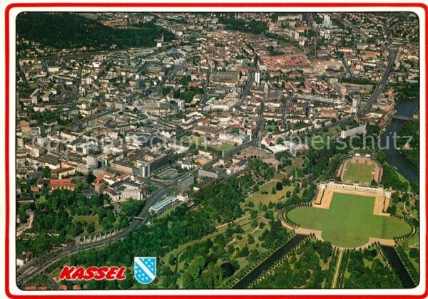 Kassel Zentrum Orangerie Auepark Fliegeraufnah