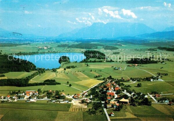 Leobendorf Salzach Abtsdorfer See und Untersberg Alpen Fli