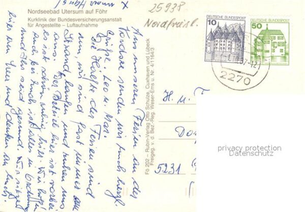 Utersum Nordseebad Kurklinik Fliegeraufnahme – Bild 2