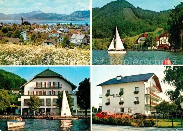 Weyregg Attersee Pension Staudinger Segeln Panorama Blic