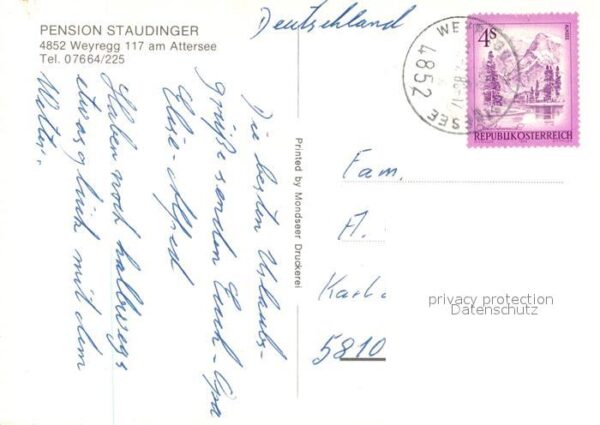 Weyregg Attersee Pension Staudinger Segeln Panorama Blic – Bild 2
