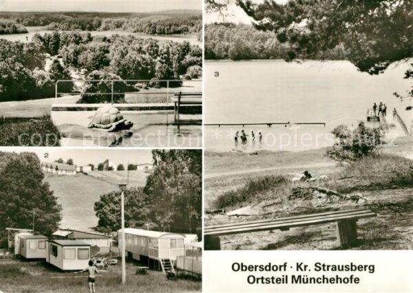Muenchehofe Obersdorf Panorama Klobichsee Campingplatz Grosse