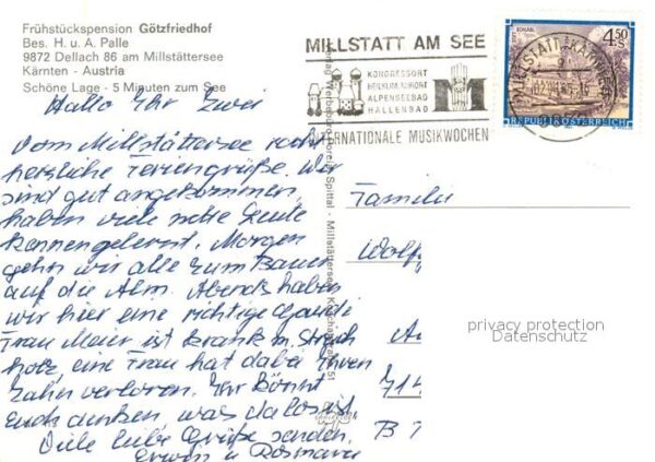 Dellach Millstaettersee Pension Götzfriedhof Terrasse Seeblick – Bild 2