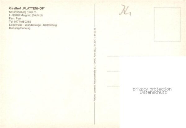Margreid Weinstrasse Gasthof Plattenhof Unterfennberg Partie – Bild 2