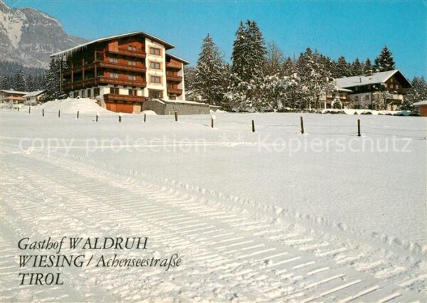 Wiesing Tirol Gasthof Waldruh Winterlandschaft Alpen