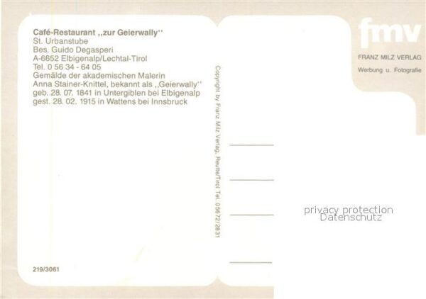 Elbigenalp Cafe Restaurant Zur Geierwally Blumenkr – Bild 2