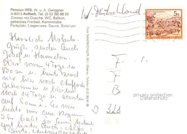 Auffach Pension Iris Gastraum Swimming Pool Tra – Bild 2