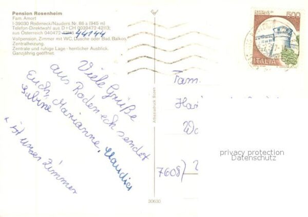 Rodeneck Italien Pension Rosenheim Swimming Pool – Bild 2