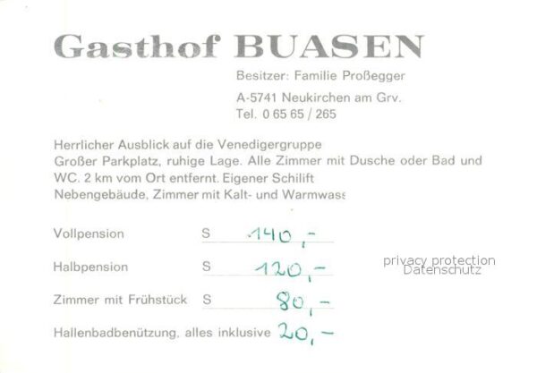 Neukirchen Grossvenediger Gasthof Buasen Restaurant Terrasse Hall – Bild 2