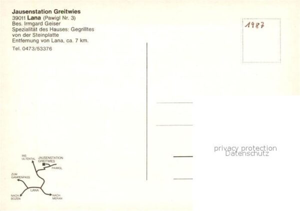 Lana Meran Jausenstation Greitwies Gaststube Vespe – Bild 2