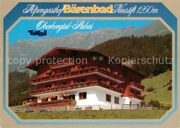 Neustift Stubaital Tirol Alpengasthof Bärenbad Stubaier Alpen