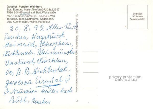 Eisental Gasthof Pension Weinberg Badische Weins – Bild 2