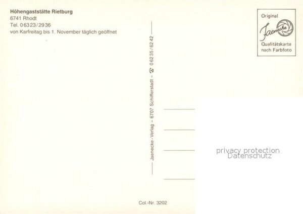 Rhodt Rietburg Höhengaststätte Rietburg Restaurant Ter – Bild 2