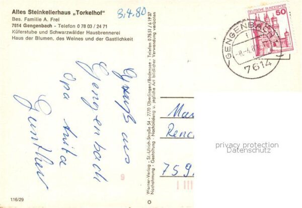 Gengenbach Altes Steinkellerhaus Torkelhof Küferst – Bild 2