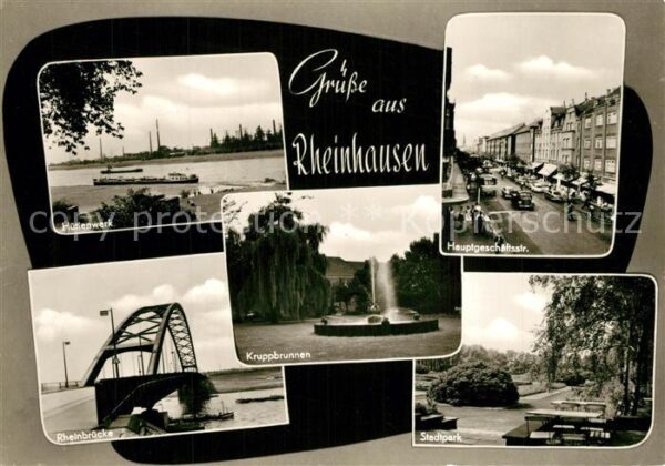 Rheinhausen Duisburg Hüttenwerk Rheinbrücke Kruppbrunnen Ges