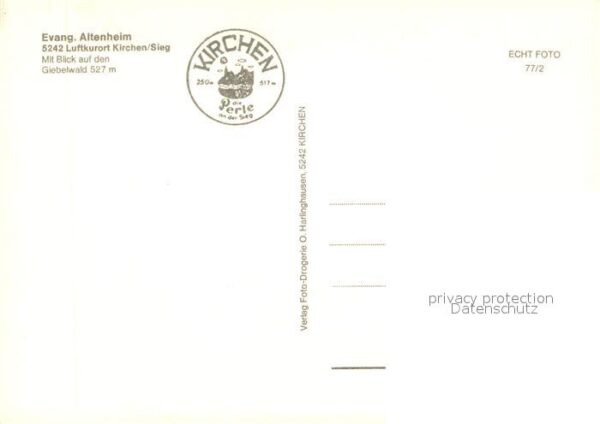 Kirchen Sieg Evang. Altenheim Luftkurort Blick auf G – Bild 2