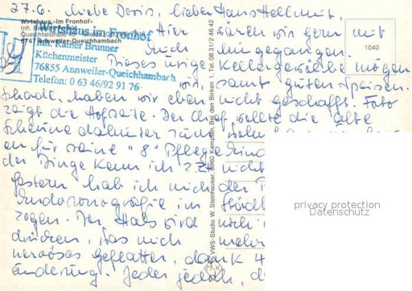 Queichhambach Wirtshaus Im Fronhof Fachwerkhaus – Bild 2