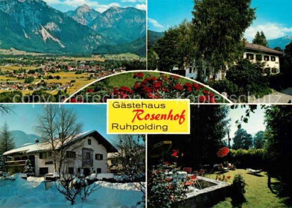 Ruhpolding Gästehaus Rosenhof Garten Blumenbeet Wi