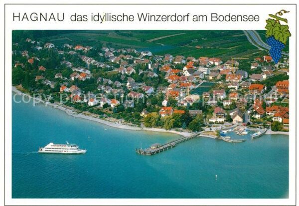 Hagnau Bodensee Winzerdorf Hafen Fähre Fliegeraufnahme
