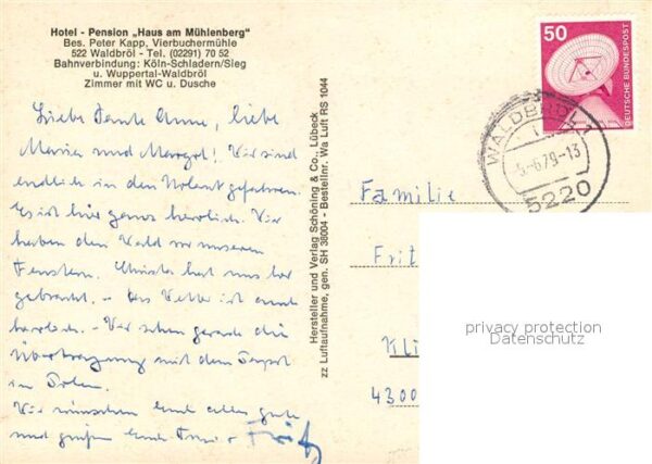 Waldbroel Hotel Pension Haus am Mühlenberg Fliege – Bild 2