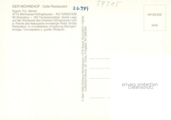 Voellinghausen Moehnesee Möhnehof Cafe Restaurant Sportanlagen W – Bild 2