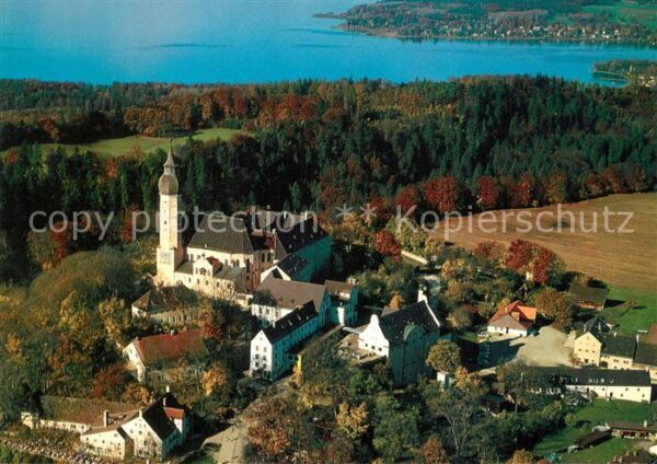 Andechs Kloster mit Blick auf den Ammersee Flie