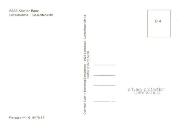 Banz Bad Staffelstein Kloster Fliegeraufnahme – Bild 2