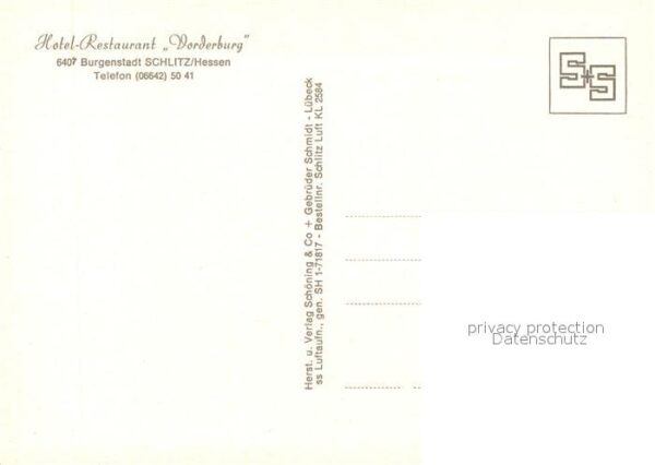 Schlitz Hotel Restaurant Vorderburg Fliegeraufn – Bild 2