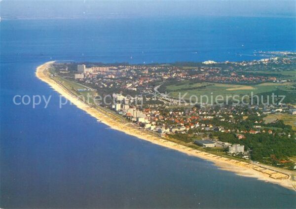 Duhnen Nordsee von Westen Fliegeraufnahme