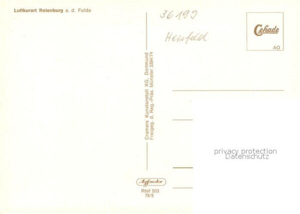 Rotenburg Fulda Luftkurort Fliegeraufnahme – Bild 2