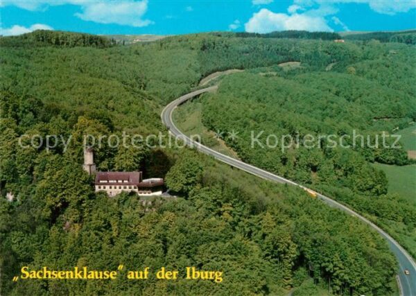 Bad Iburg Sachsenklause auf der Iburg Fliegeraufn
