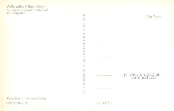 Bad Koesen Volkssolbad Sanatorium Ernst Thälmann W – Bild 2