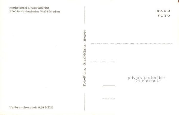 Graal-Mueritz Ostseebad FDGB-Ferienheim Waldfrieden Speisesaal – Bild 2