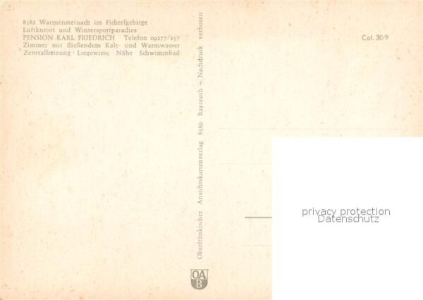 Warmensteinach Pension Friedrich – Bild 2