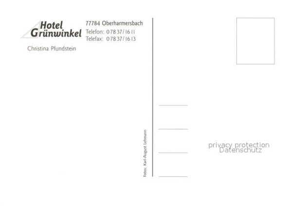 Oberharmersbach Hotel Grünwinkel Christina Pfundstein – Bild 2