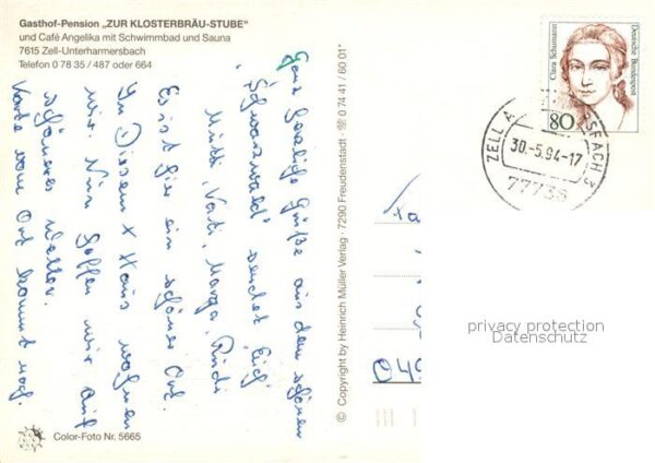 Unterharmersbach Gasthaus Pension zur Klosterbräu-Stube – Bild 2