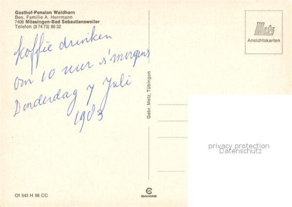 Bad Sebastiansweiler Gasthaus Pension Waldhorn – Bild 2
